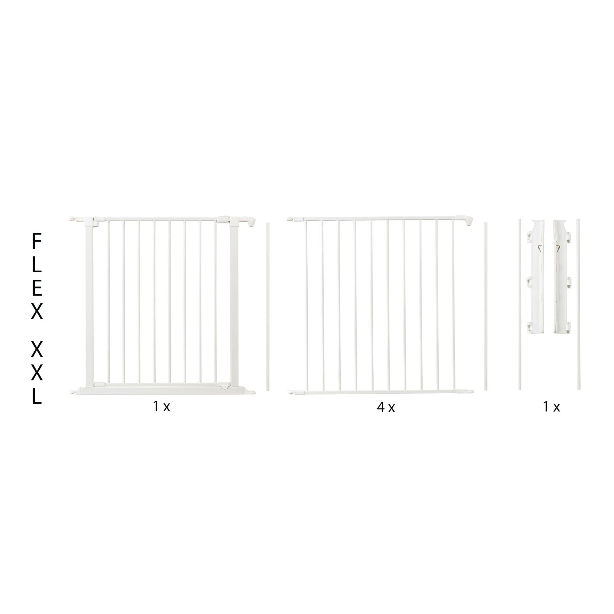Scandinavian Pet Flex System XXL Wall Mounted Dog Gate, White (For Parts) - VMInnovations