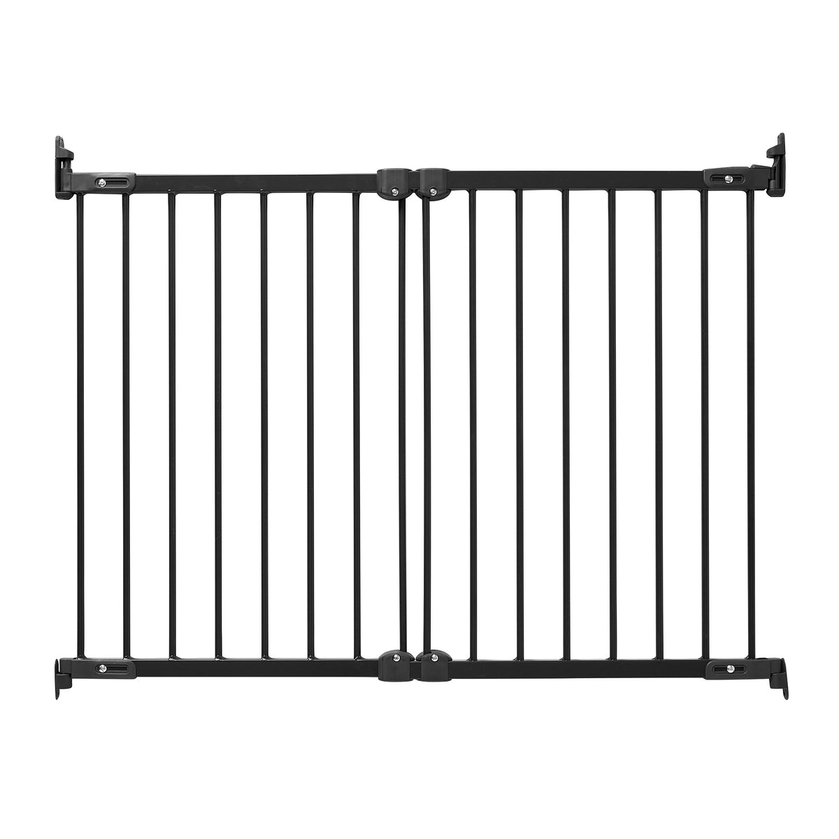 Scandinavian Pet FlexiFit Metal Adjustable 42 Inch Wall Mount Safety Gate, Black - VMInnovations