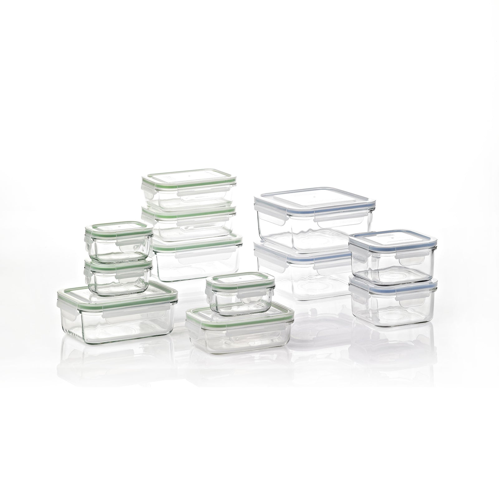 Glasslock 24 Piece Oven and Microwave Safe Glass Food Storage and Bakeware Set - VMInnovations