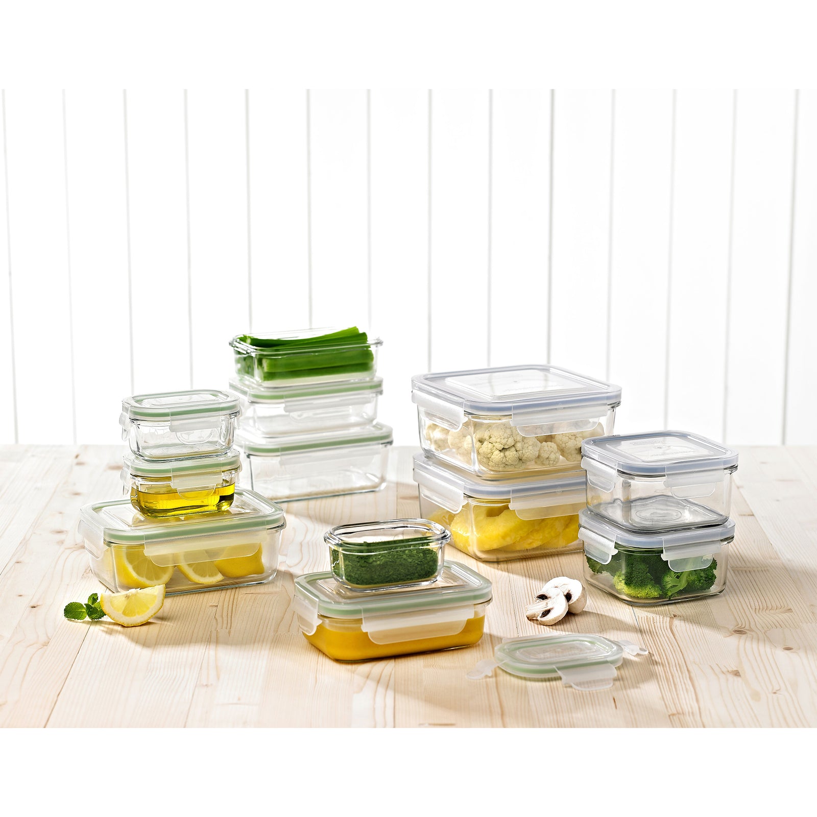 Glasslock 24 Piece Oven and Microwave Safe Glass Food Storage and Bakeware Set - VMInnovations