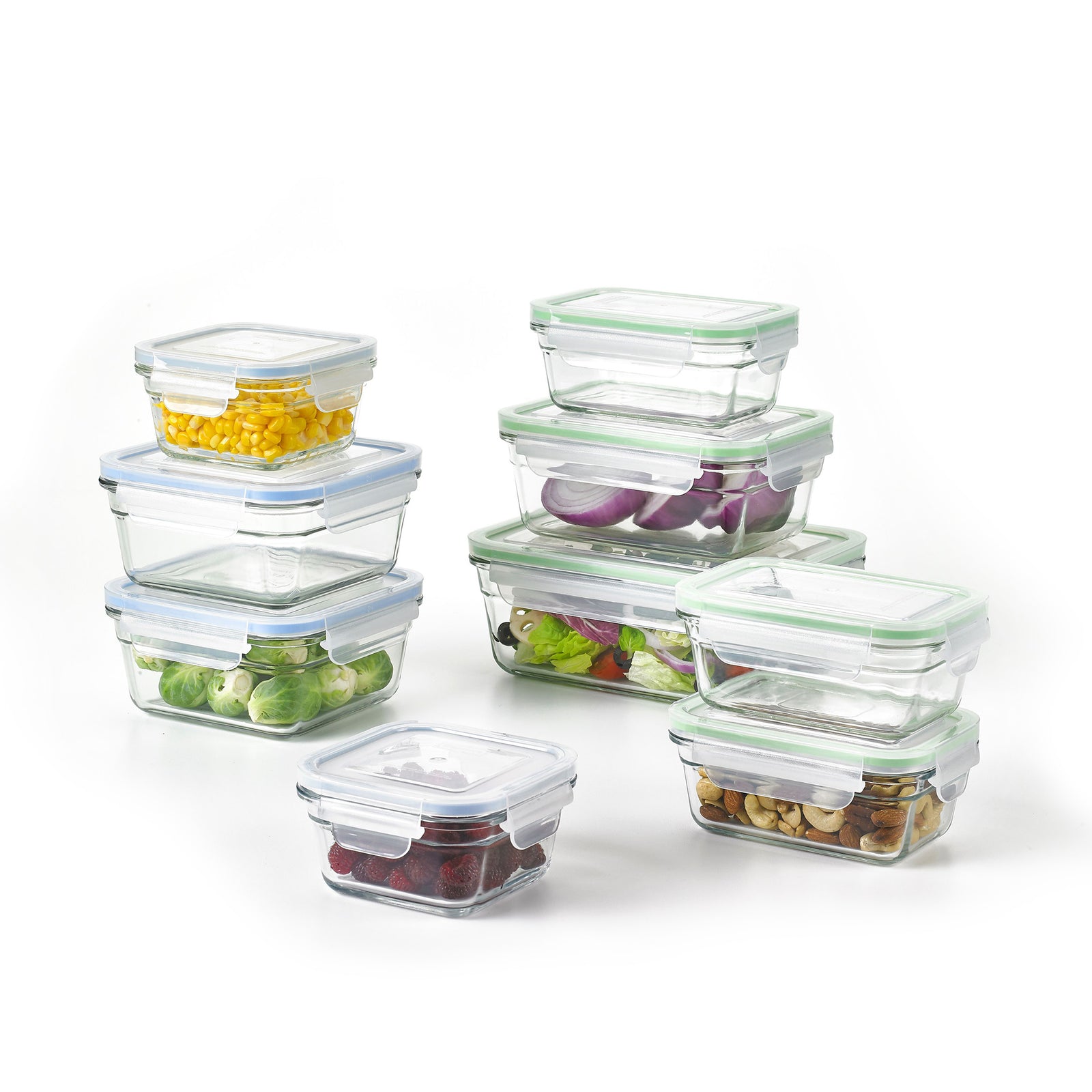 Glasslock 18-Piece Oven and Microwave-Safe Glass Food Storage and Bakeware Set - VMInnovations