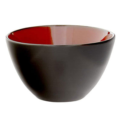 16 Piece Round Glaze Dinnerware Plates, Bowls, & Mugs, Red (Open Box)