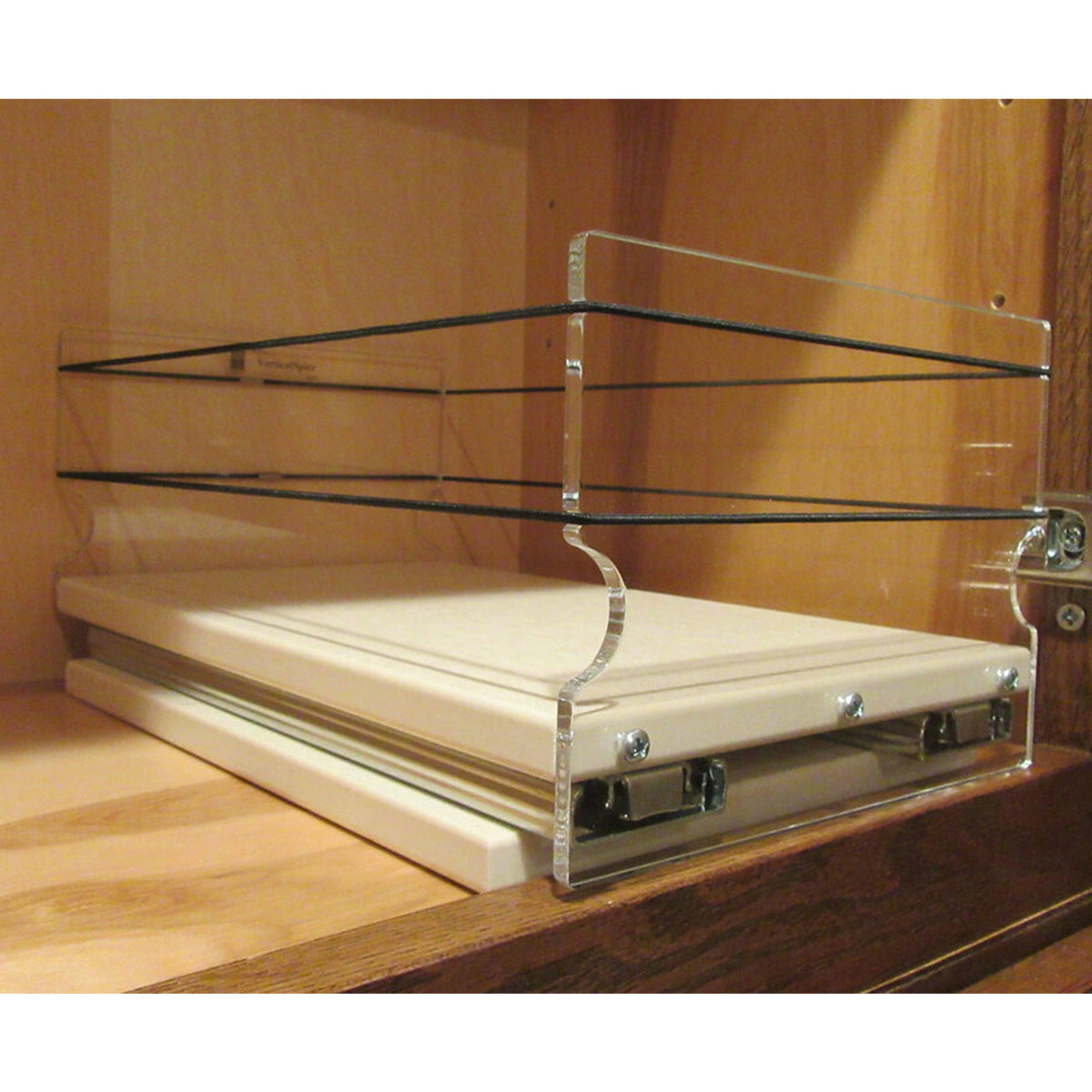 Vertical Spice 10.6" x 6.9" x 5" Cabinet/Pantry Spice Organizer Drawer, Cream - VMInnovations