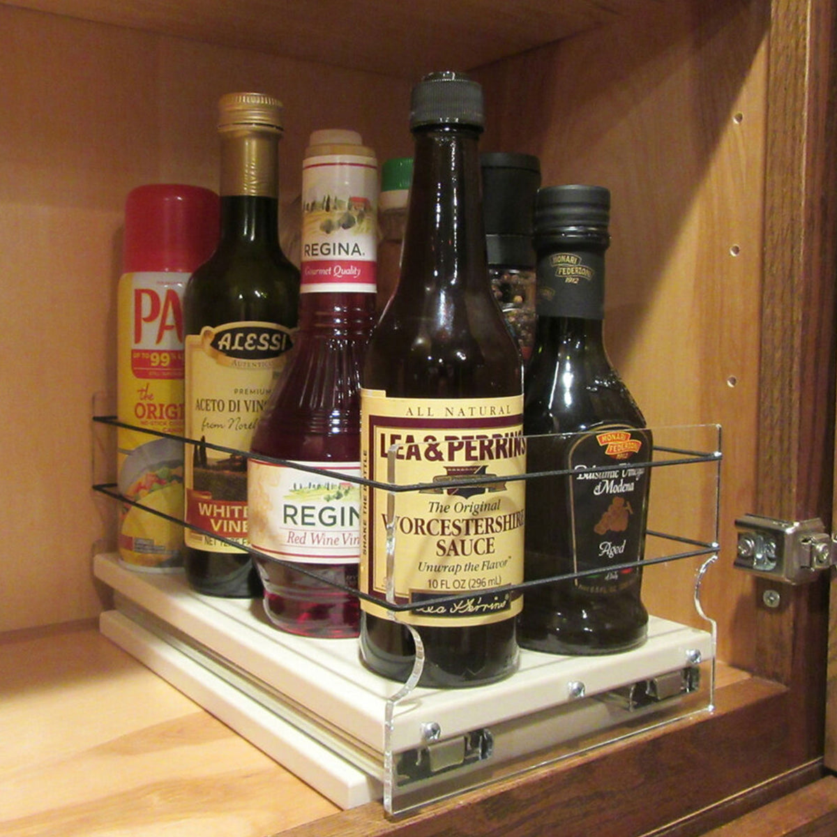 Vertical Spice 10.6" x 6.9" x 5" Cabinet/Pantry Spice Organizer Drawer, Cream - VMInnovations
