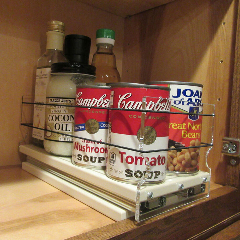 Vertical Spice 10.6" x 5.75" x 5" Cabinet/Pantry Spice Organizer Drawer, Cream