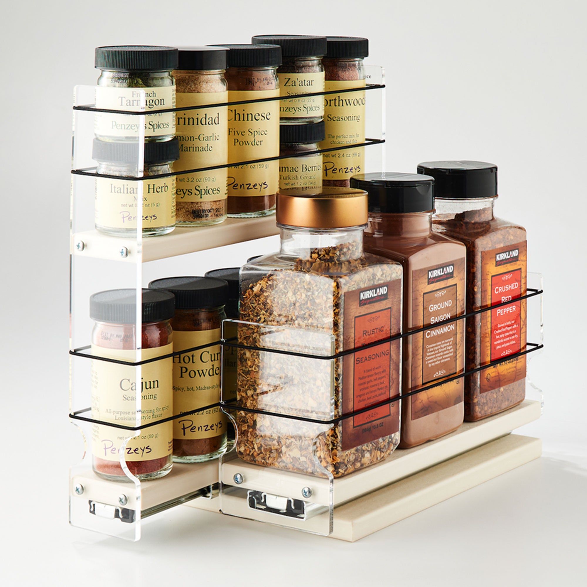 Vertical Spice Dual Tier 3 Drawer Spice Rack & Storage Organizer (Open Box)