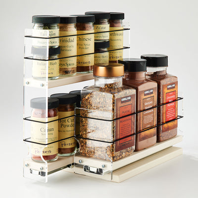 Vertical Spice Dual Tier 3 Drawer Spice Rack & Storage Organizer (Open Box)