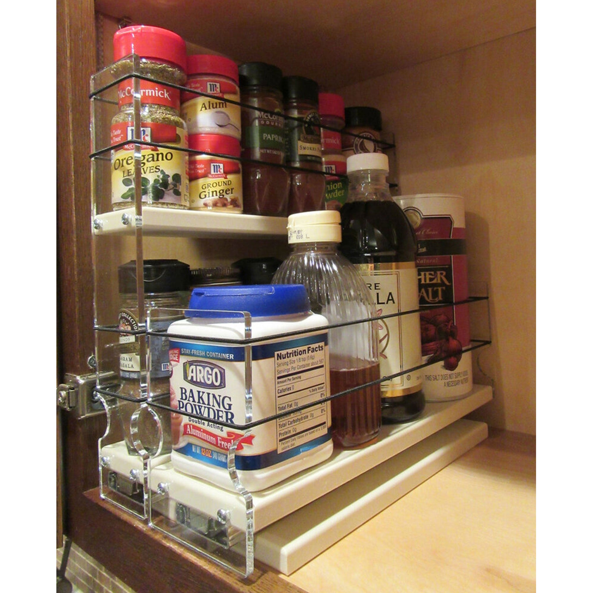 Vertical Spice Dual Tier 3 Drawer Spice Rack & Storage Organizer (Open Box)
