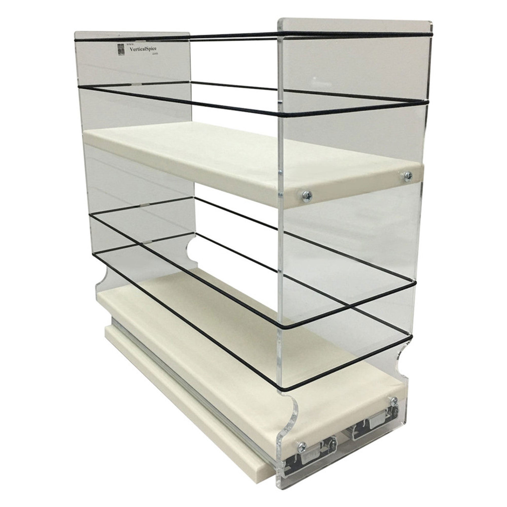 Vertical Spice Cabinet 2 Tier Sliding Storage Drawer Organizer (Open Box) - VMInnovations