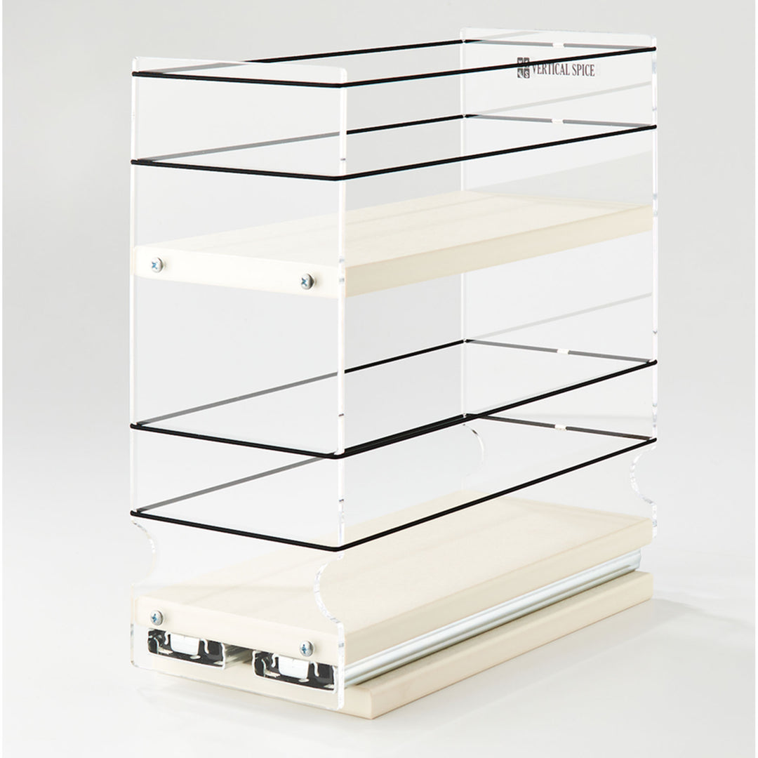 Vertical Spice Cabinet 2 Tier Sliding Storage Drawer Organizer (Open Box)