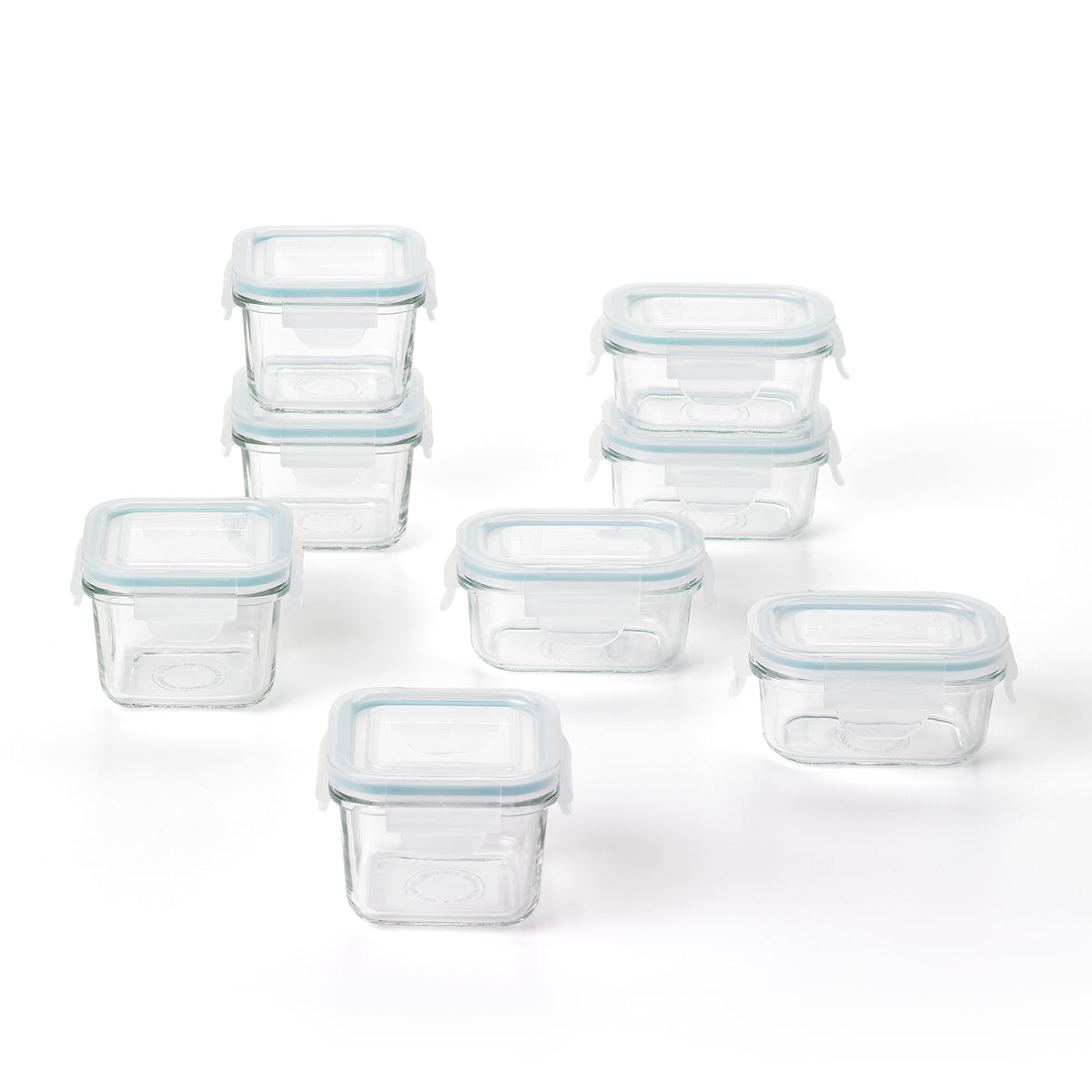 Glasslock 5 & 7 Ounce Tempered Glass Food Storage Container Set, 8pc(For Parts) - VMInnovations