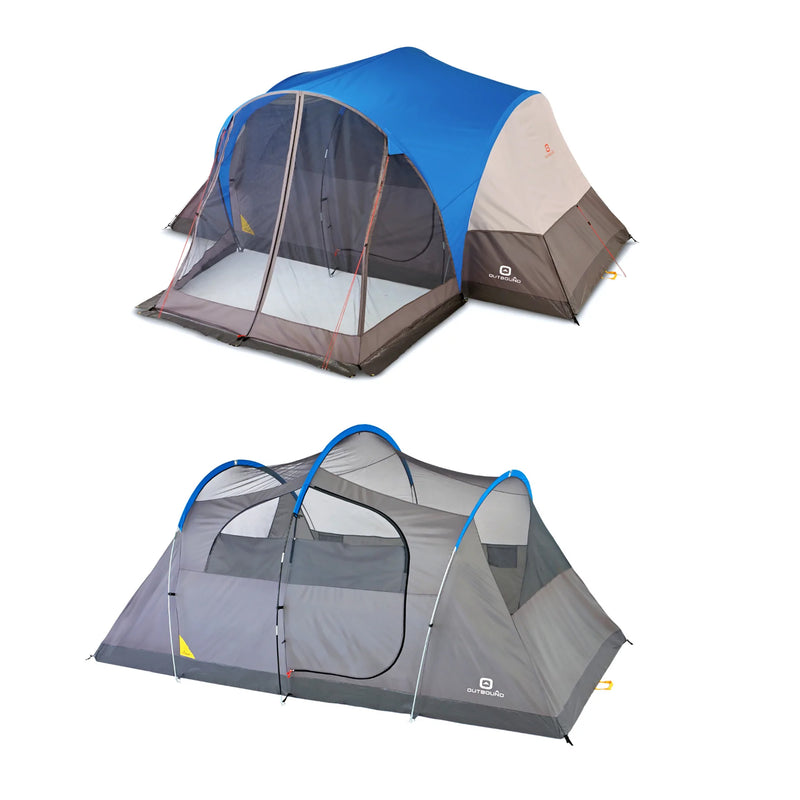 Outbound 8 Person Easy Up Camping Dome Tent with Rainfly & Porch (Open Box)