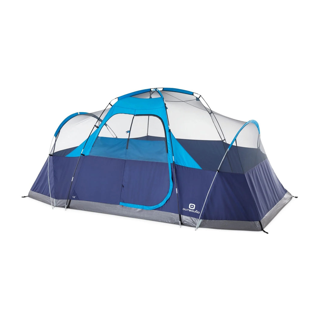 Outbound 8 Person 3 Season Easy Up Camping Dome Tent w/Mesh Wall & Rainfly(Used)