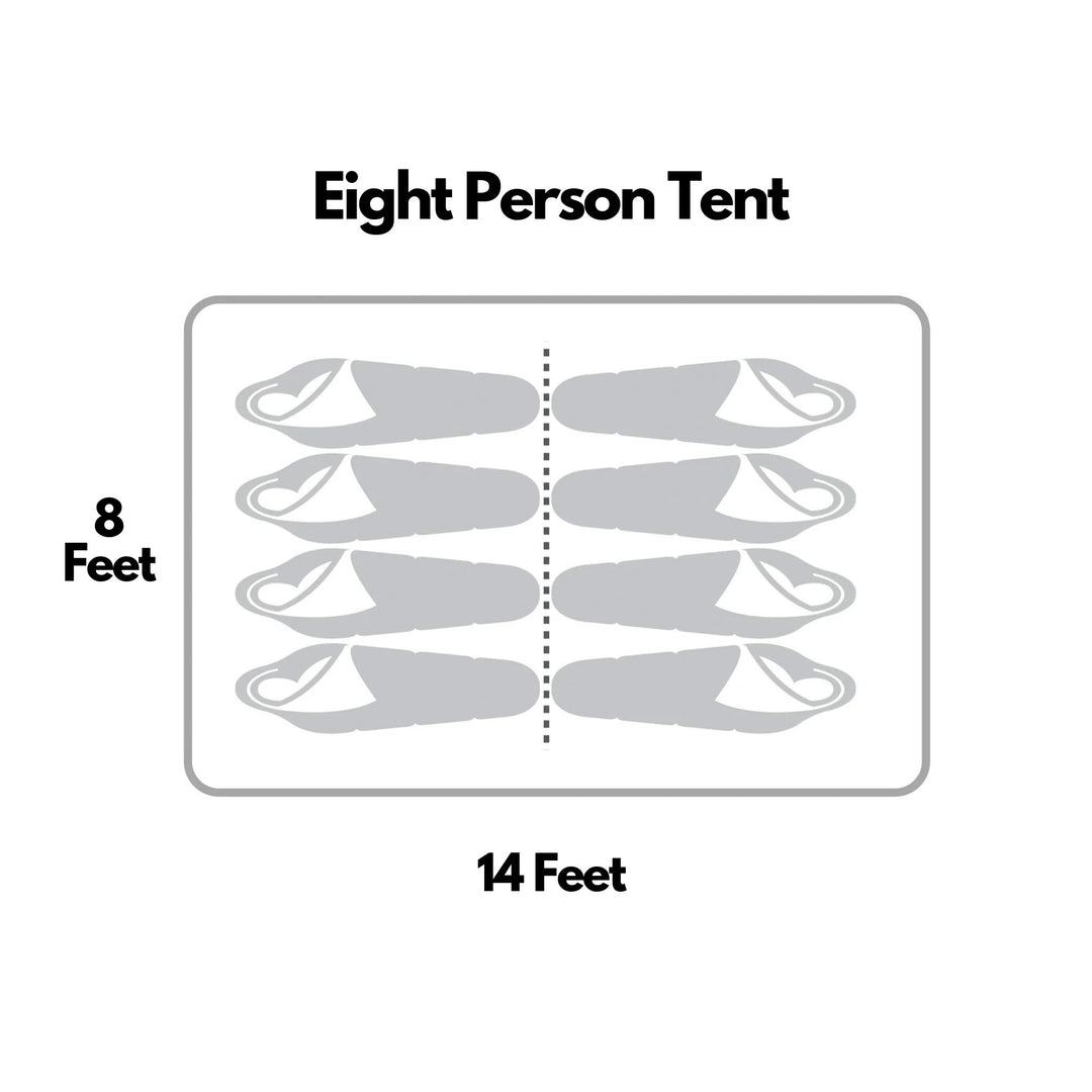 Outbound 8 Person Easy Up Camping Dome Tent with Rainfly & Bag (Open Box)