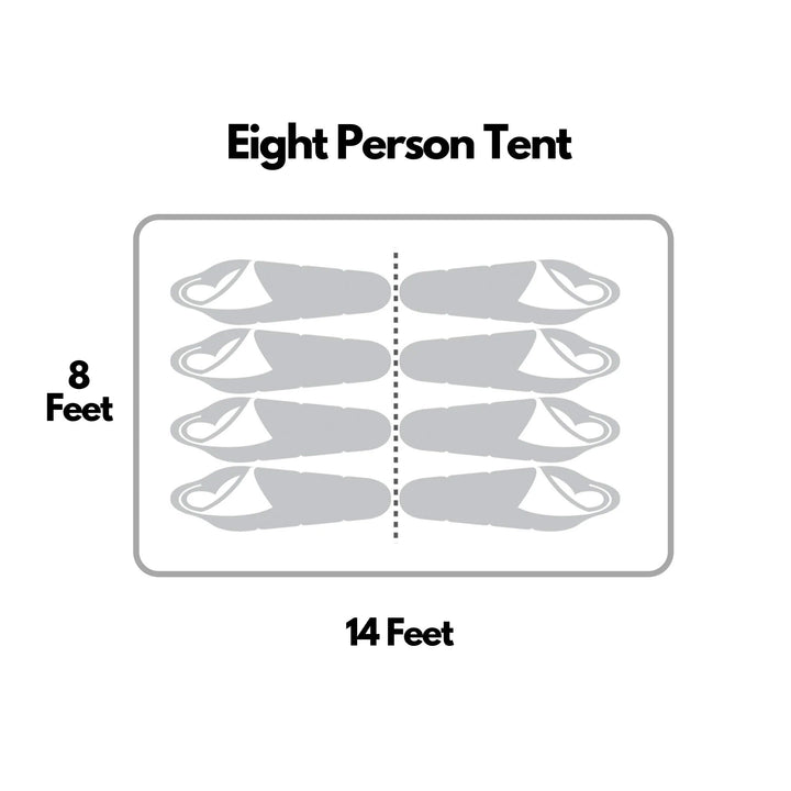 Outbound 8 Person Easy Up Camping Dome Tent with Rainfly & Bag (Open Box)