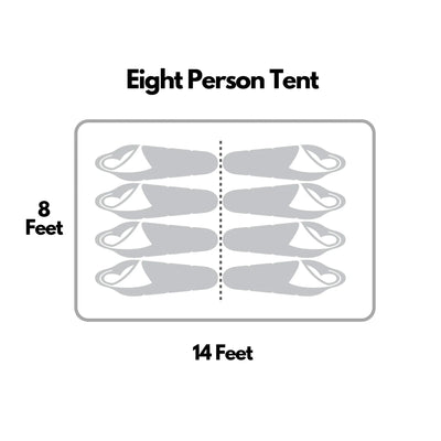 Outbound 8 Person Easy Up Camping Dome Tent with Rainfly & Bag (Open Box) - VMInnovations