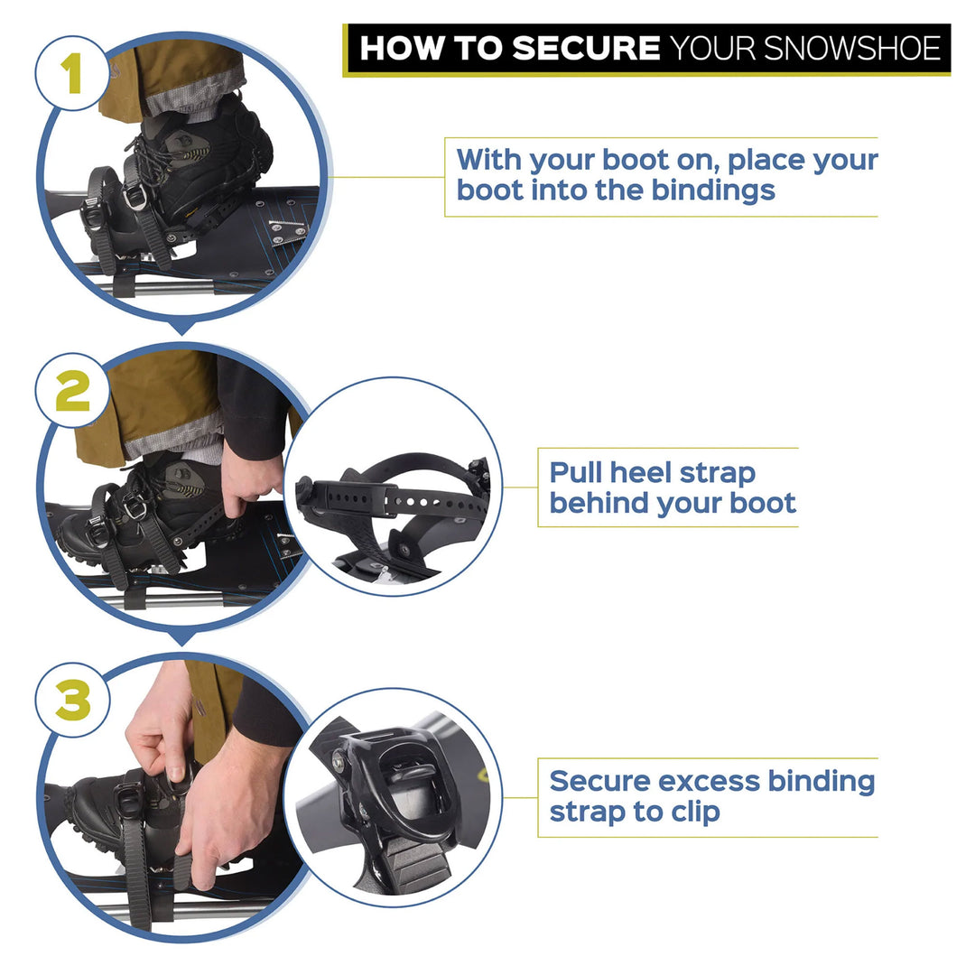 25 In Aluminum Snowshoes Kit with Poles & Carrying Tote Bag (Open Box) - VMInnovations