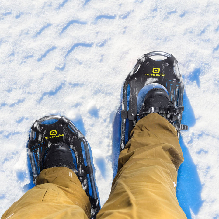 Lightweight 25" Aluminum Snowshoes Kit w/ Poles & Carrying Tote (For Parts)