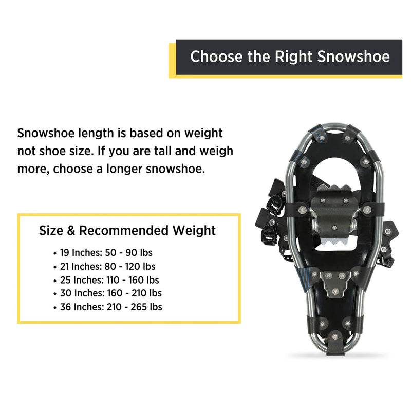 Lightweight 30 In Aluminum Snowshoes Kit with Poles & Carrying Tote Bag (Used)