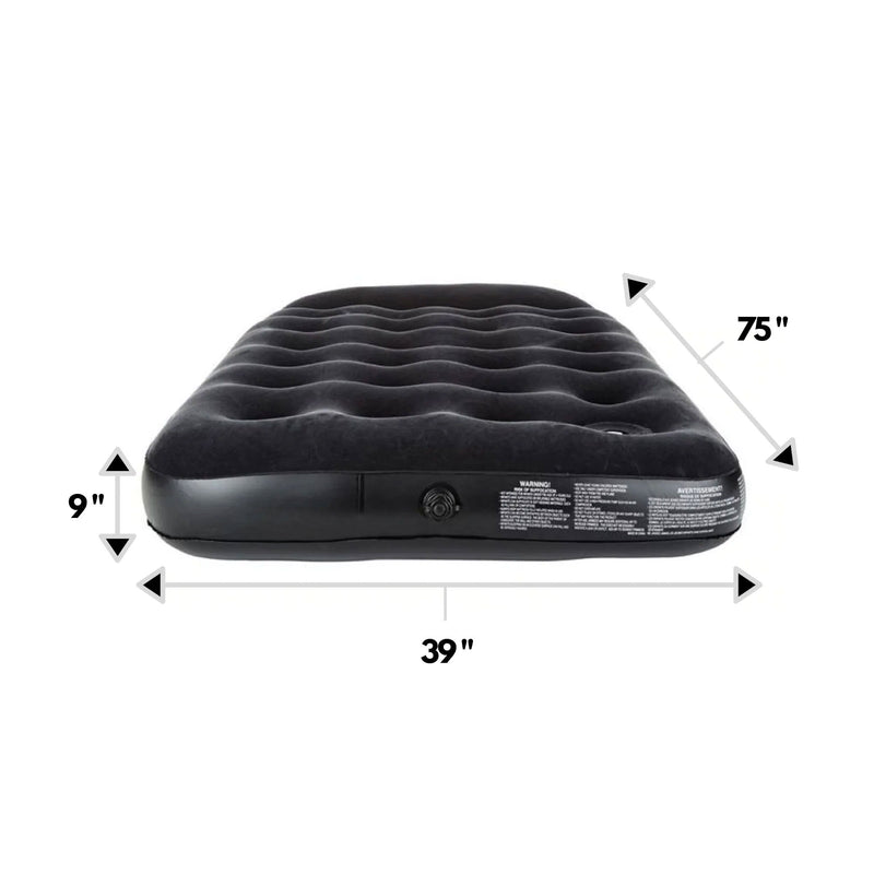 Outbound 9 Inch Inflatable Camping Mattress Twin Airbed w/Foot Pump (Open Box)