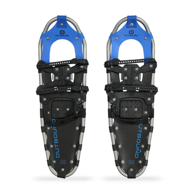 Outbound Men and Women's Lightweight 28 x 8" Aluminum Frame Snowshoes, Black