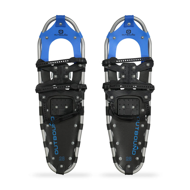 Outbound Men/Women's 25 x 8" Aluminum Frame Snowshoes, Black (Open Box) - VMInnovations