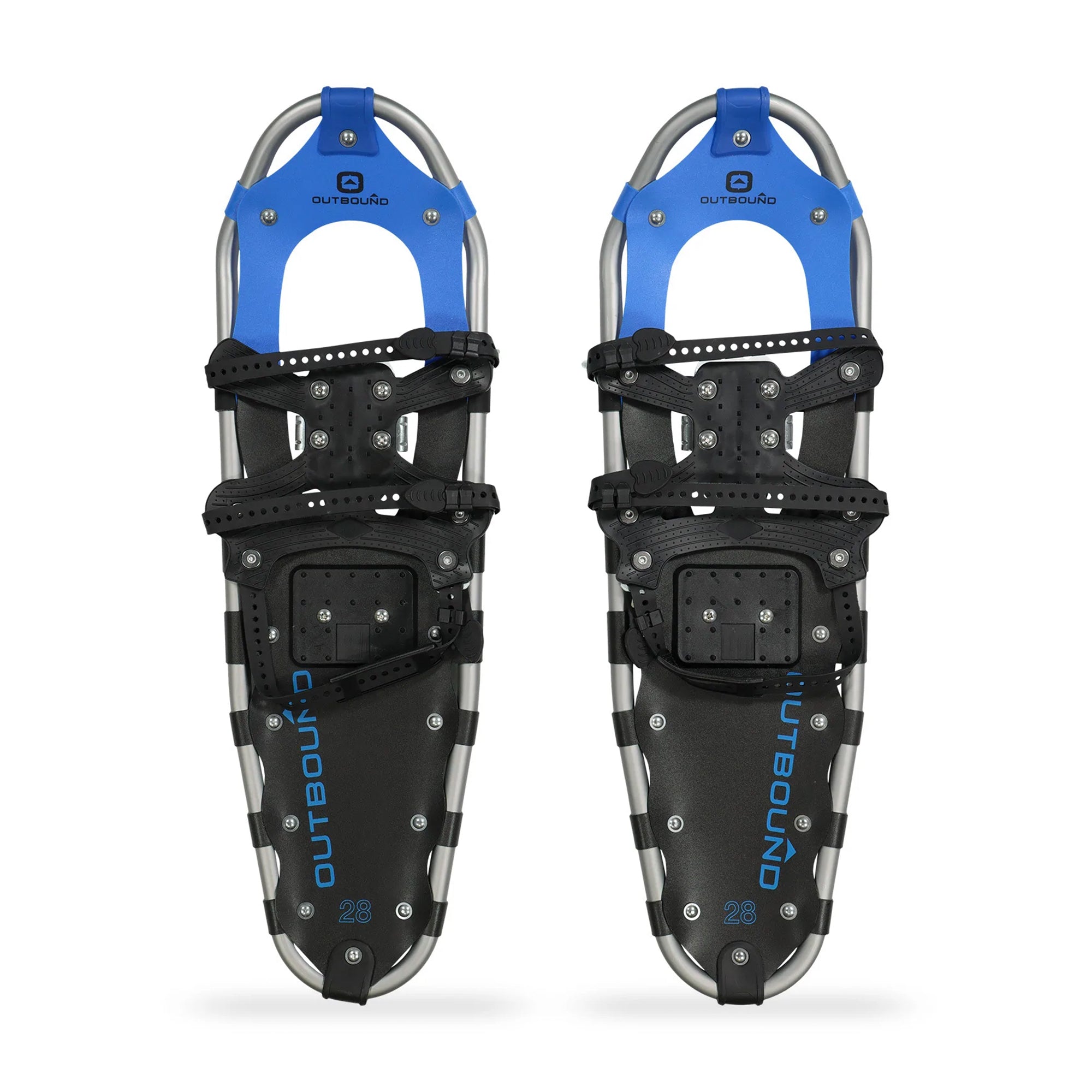 Outbound Men and Women's Lightweight 28 x 8" Aluminum Frame Snowshoes, Black - VMInnovations