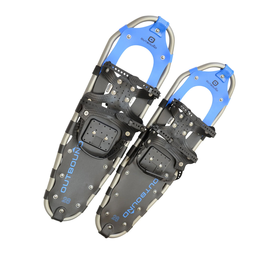 Outbound Men and Women's Lightweight 28 x 8" Aluminum Frame Snowshoes, Black