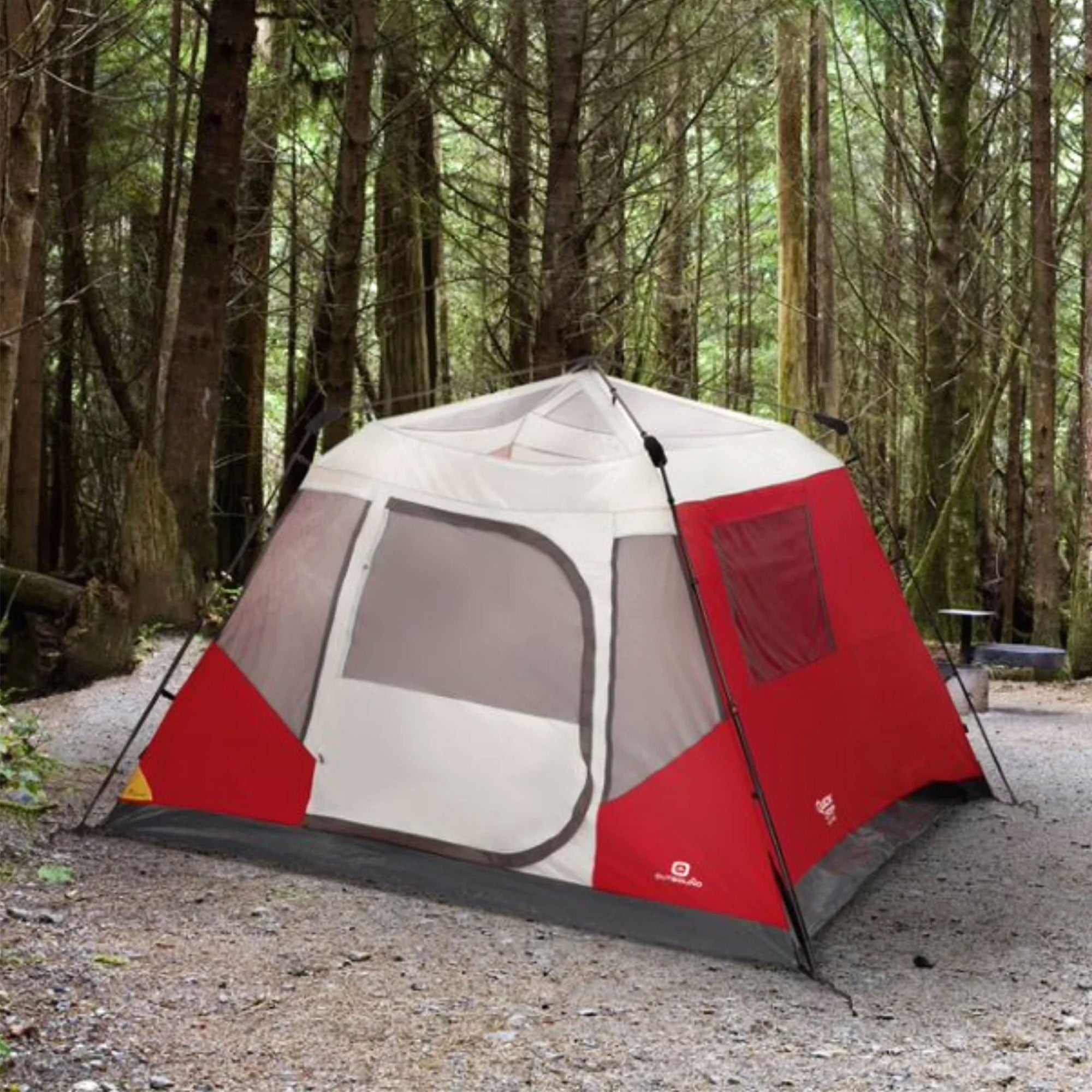 Outbound QuickCamp 6 Person Cabin Tent with Rainfly and Carry Bag (Open Box) - VMInnovations
