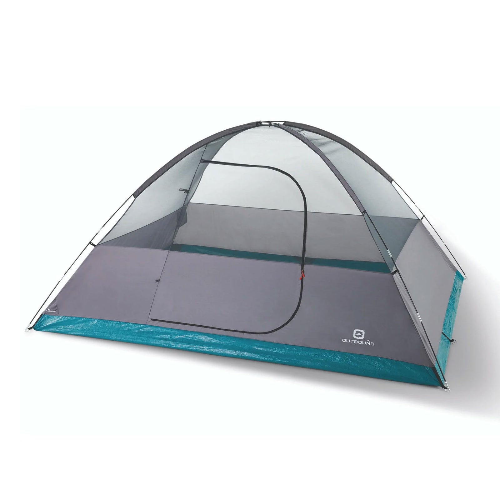 Outbound 8 Person 3 Season Camping Black-Out Dome Tent with Rainfly, Gray/White - VMInnovations