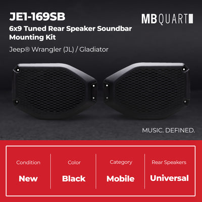 MB Quart 6x9" Rear Soundbar Mounting, Jeep Wrangler & Gladiator Tuned (Open Box) - VMInnovations