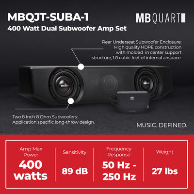 Jeep Gladiator Compatible 400 Watt Dual Subwoofer & Amp Set (Open Box)