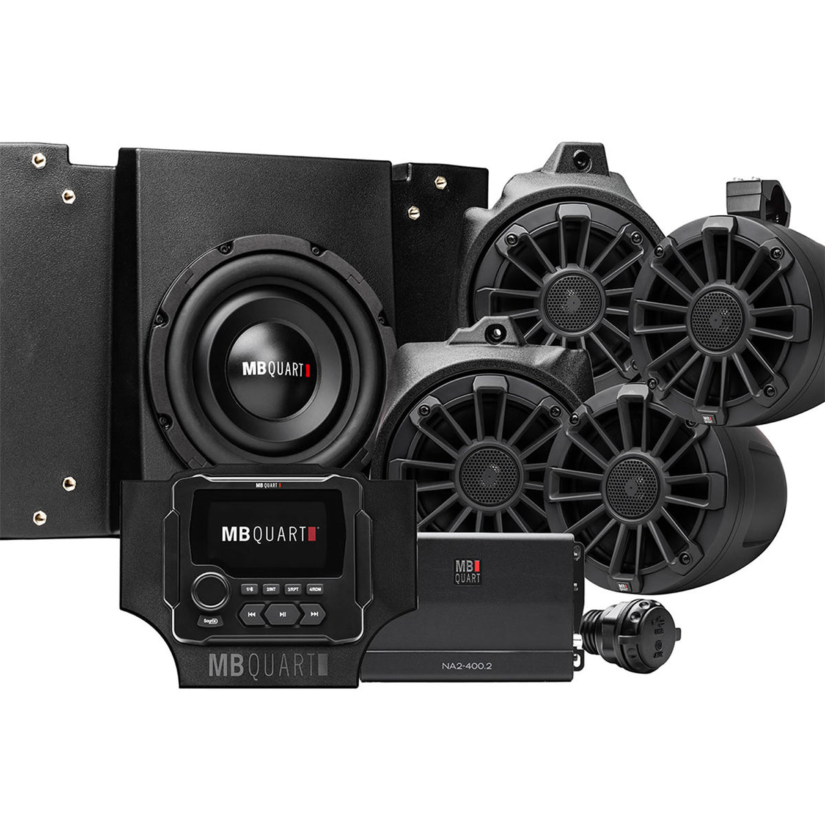 MB Quart 500 Watt STAGE 5 Tuned Audio System, Honda Talon Compatible (Open Box)
