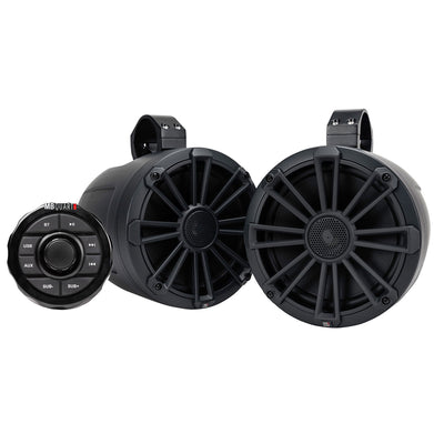 MB Quart UNI8.1R Rugged 160 Watt Universal UTV Tuned Audio Speaker System, Black