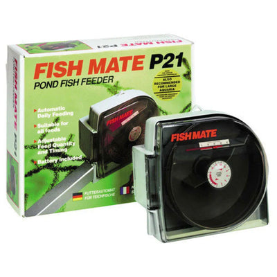 Closer Pets Fish Mate 21-day Automatic Pond Fish Feeder w/ Quartz Timer, Black