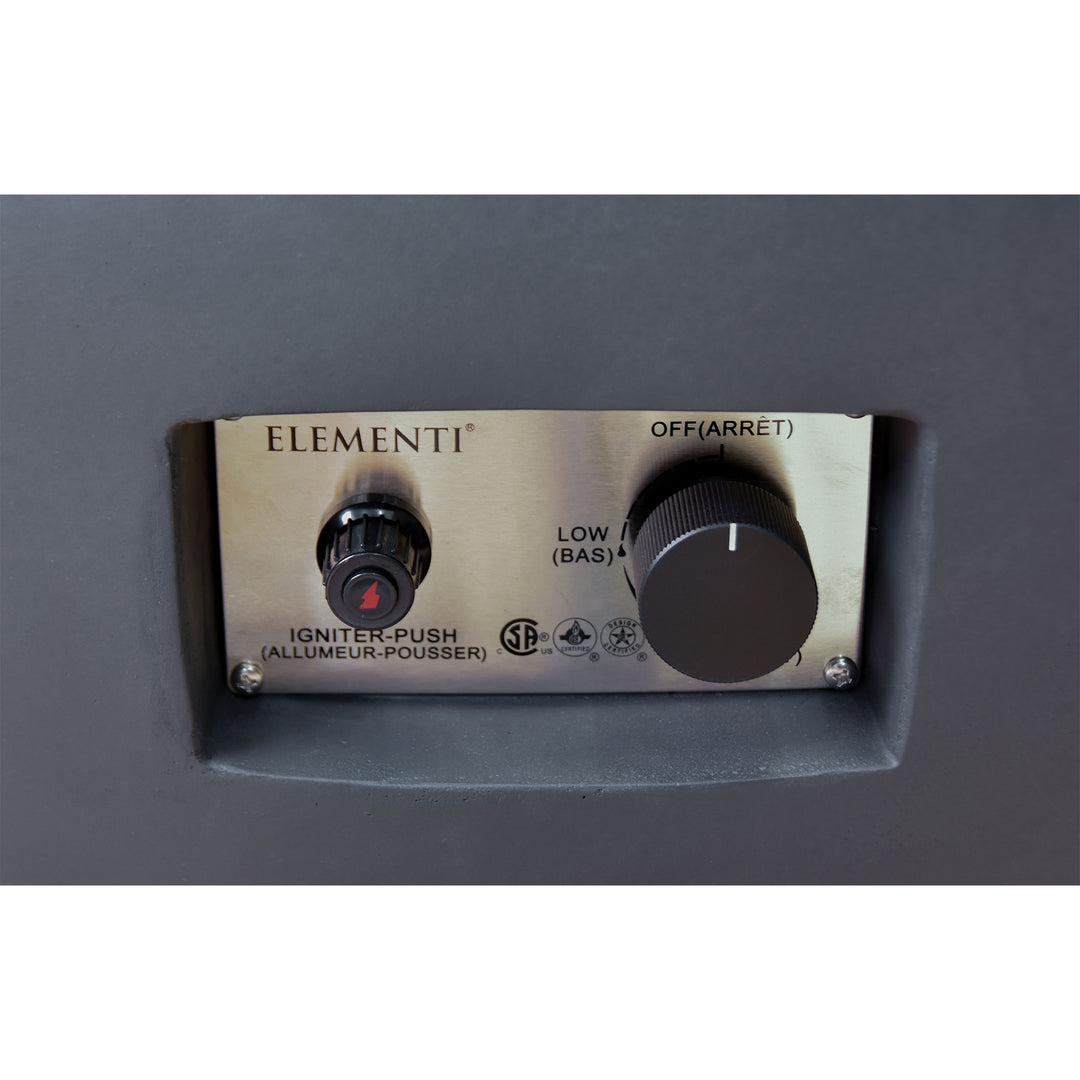 Elementi Liquified Petroleum Lunar Bowl Fire Pit w/ Auto Ignition & Clean Flame