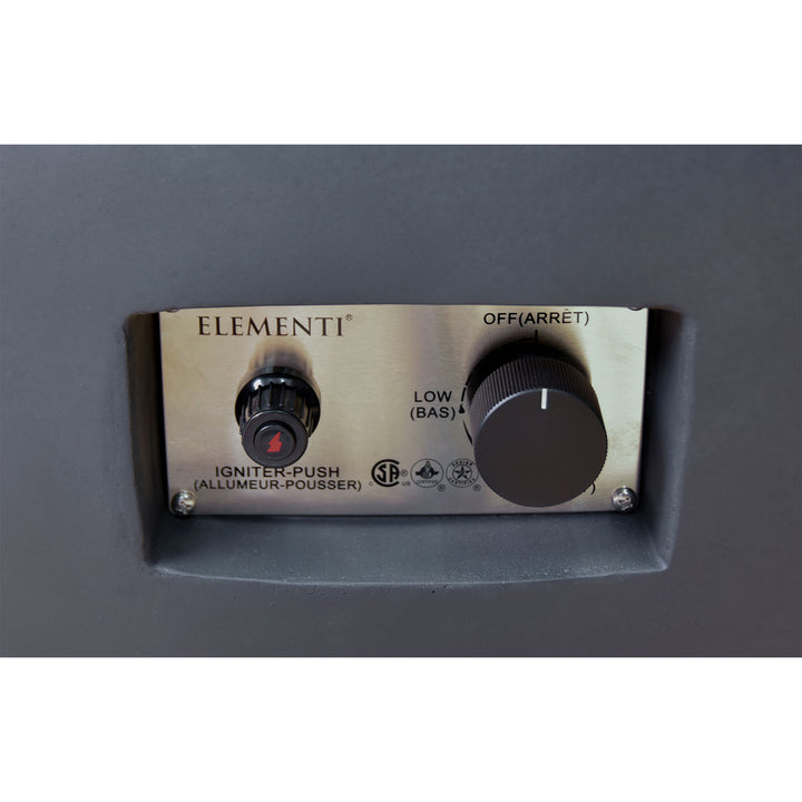 Elementi Liquified Petroleum Lunar Bowl Fire Pit w/ Auto Ignition & Clean Flame