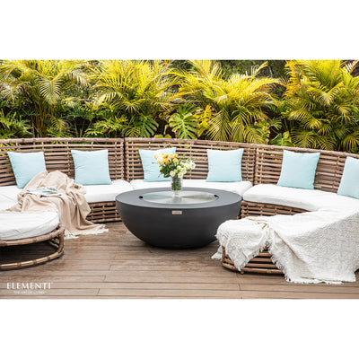 Elementi Liquified Petroleum Lunar Bowl Fire Pit w/ Auto Ignition & Clean Flame