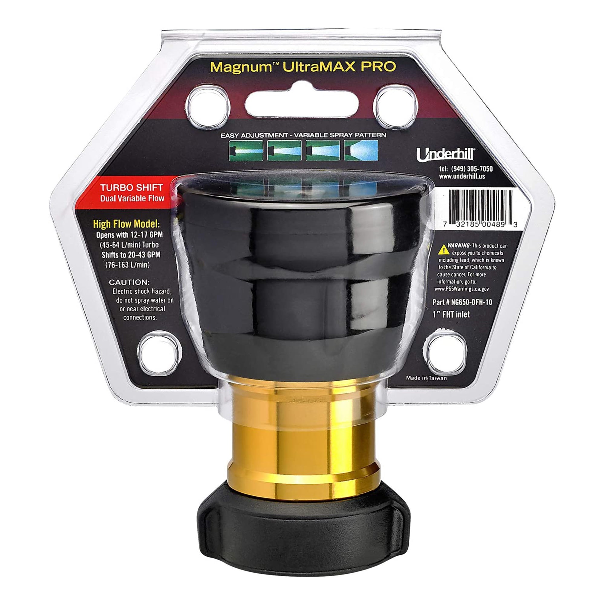 Underhill Magnum UltraMAX Pro Turbo Shift Hose Nozzle, 1 Inch Inlet, High Volume