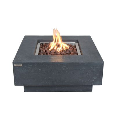 Elementi Manhattan 36" Concrete Outdoor 45,000 BTU Liquid Propane Fire Pit Table