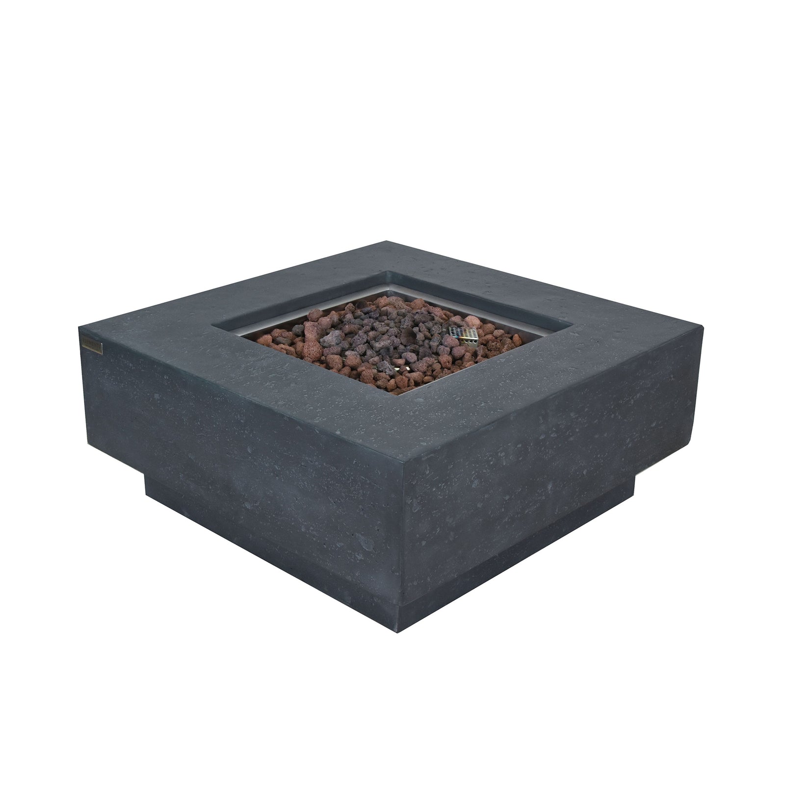 Elementi Manhattan 36" Concrete Outdoor 45,000 BTU Natural Gas Fire Pit Table - VMInnovations
