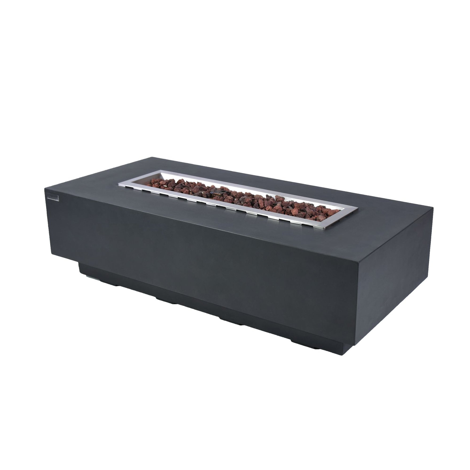 Elementi Granville 60" Concrete Outdoor 45,000 BTU Liquid Propane Fire Pit Table