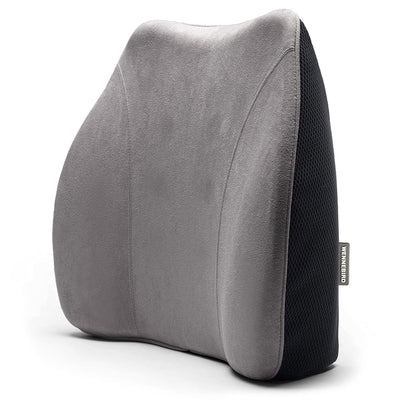 WENNEBIRD Model Q Lumbar Memory Foam Support Pillow to Improve Posture, Grey - VMInnovations