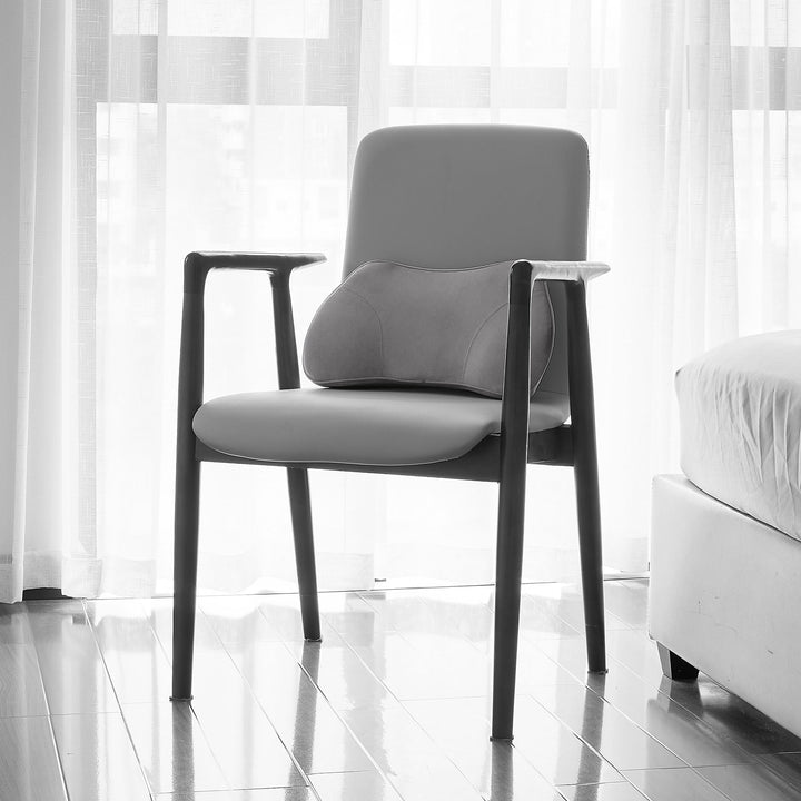 Model B Lumbar Memory Foam Support Pillow to Improve Posture, Grey (Used)