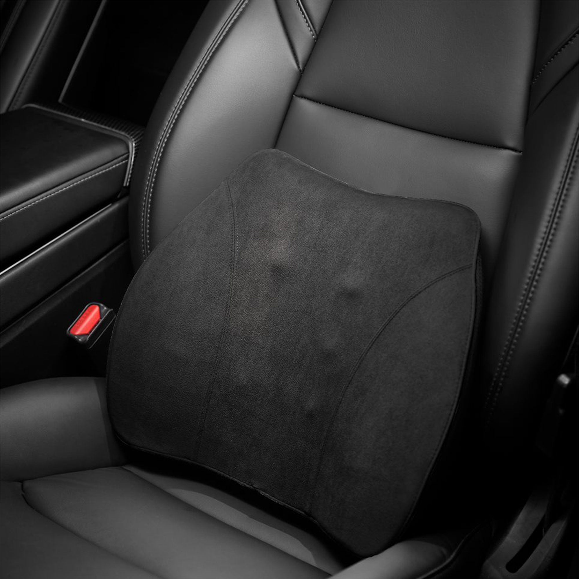 WENNEBIRD Model Q Lumbar Memory Foam Support Pillow to Improve Posture, Black - VMInnovations