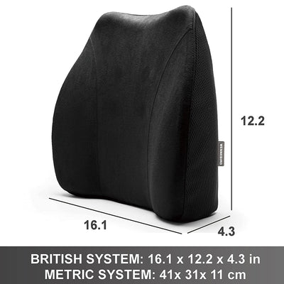 Model Q Lumbar Memory Foam Support Pillow to Improve Posture(Open Box) - VMInnovations