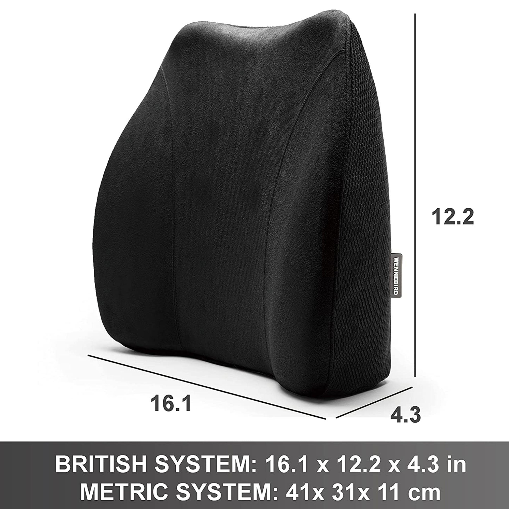 Model Q Lumbar Memory Foam Support Pillow to Improve Posture(Open Box) - VMInnovations
