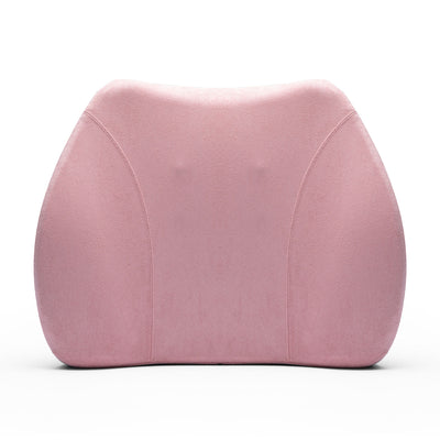 WENNEBIRD Model Q Lumbar Memory Foam Support Pillow to Improve Posture, Pink