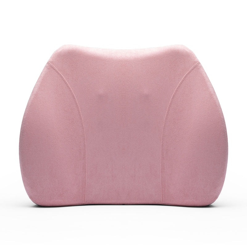 Model Q Lumbar Memory Foam Support Pillow to Improve Posture, Pink (Open Box)