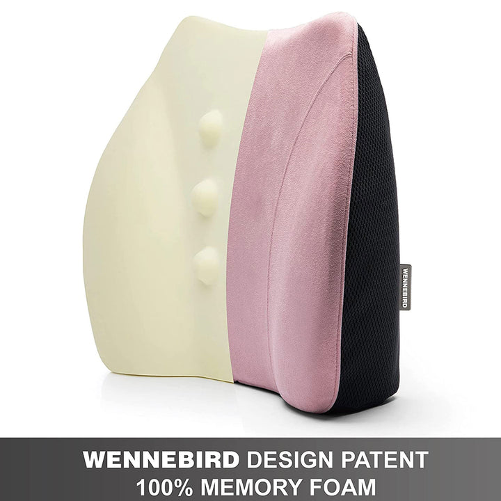 WENNEBIRD Model Q Lumbar Memory Foam Support Pillow to Improve Posture(Open Box)